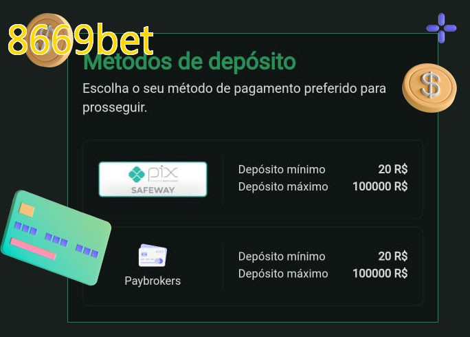 O cassino 8669betbet oferece uma grande variedade de métodos de pagamento